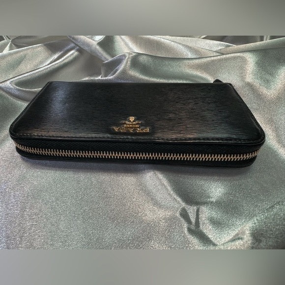 PRADA Leather Zip Around Long Wallet - Picture 11 of 14